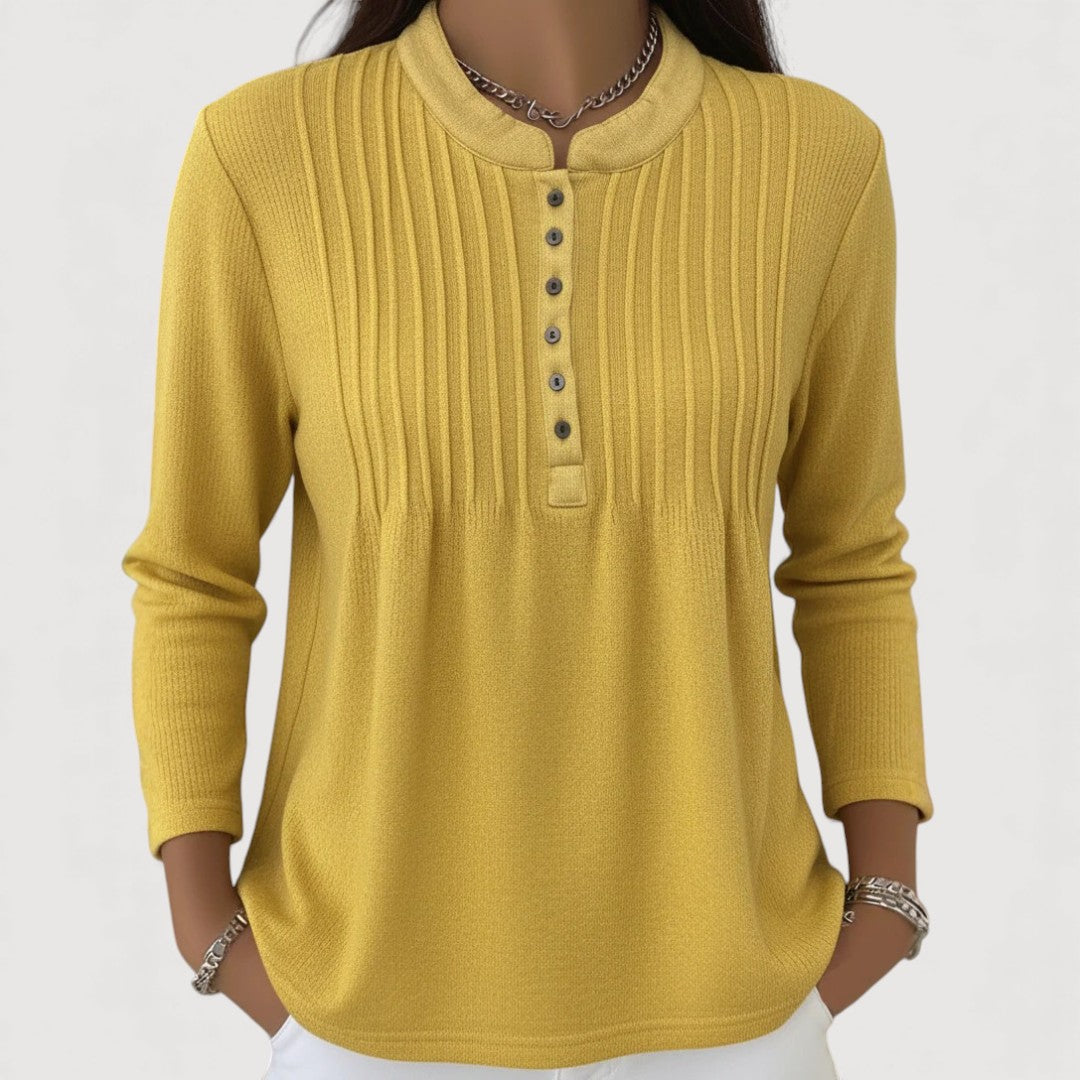 Elodie | Button Knit Top