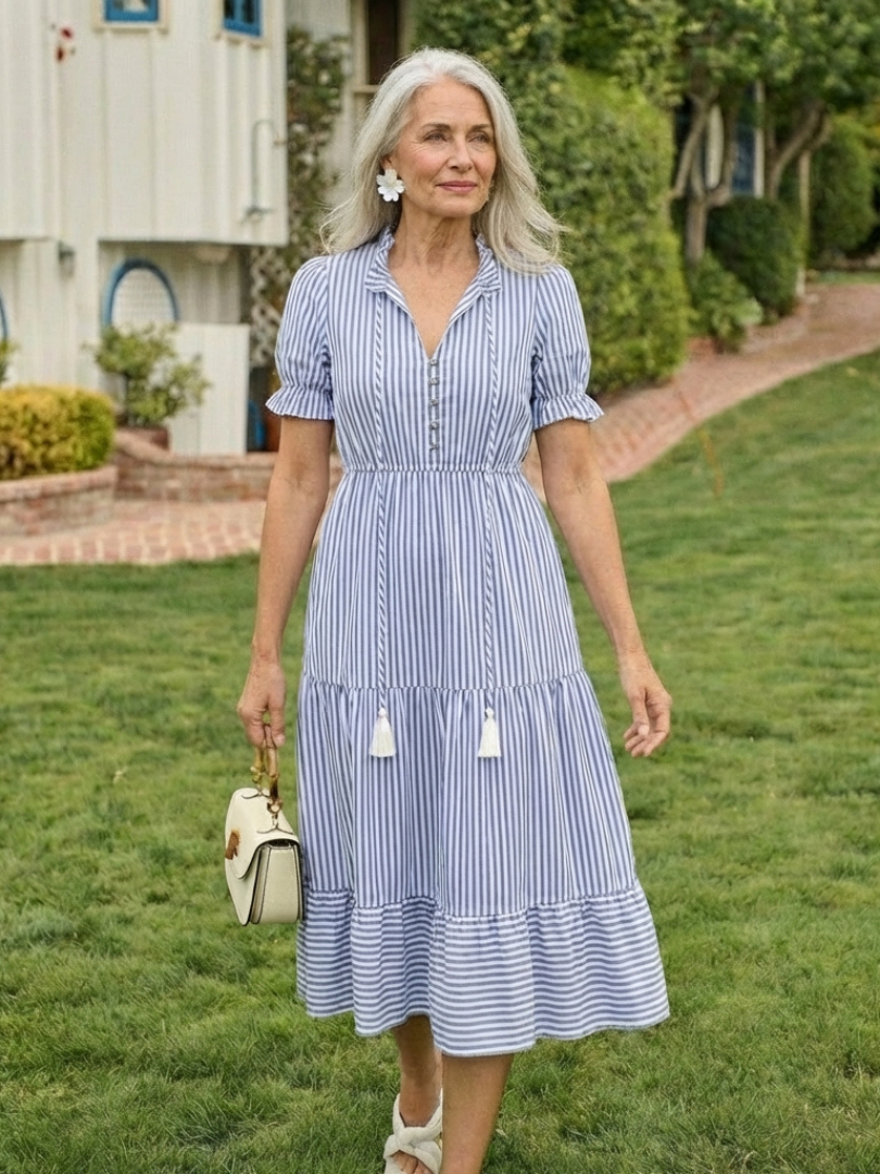 Dakota | Striped Midi Dress
