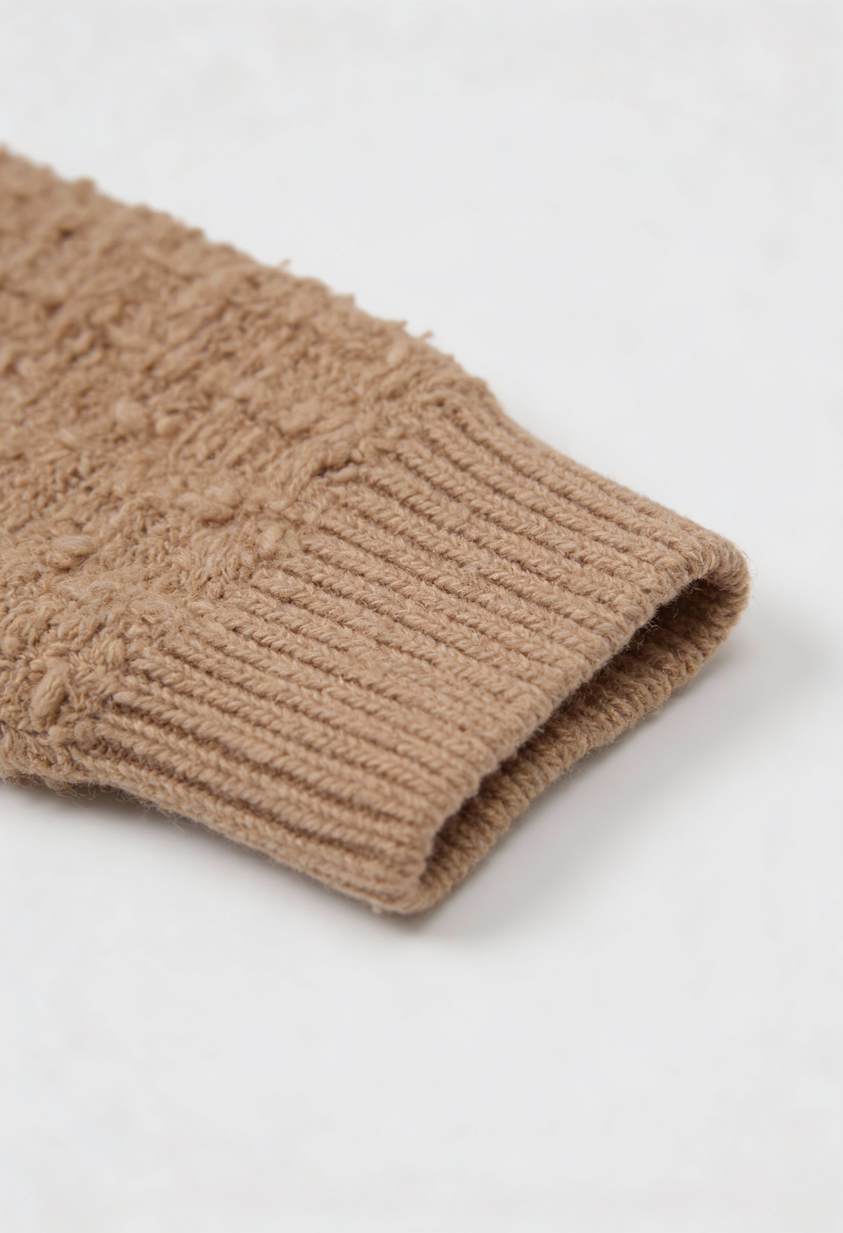 Lena | Open-Front Khaki Knit Cardigan