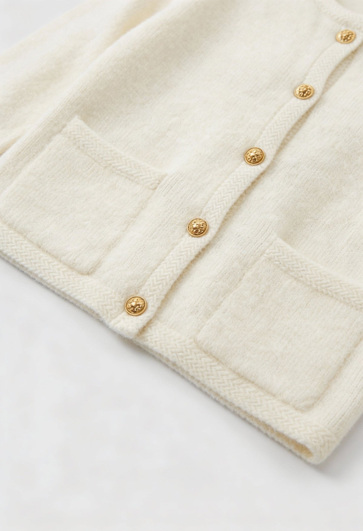 Maya | White Long Cardigan with Relaxed Fit