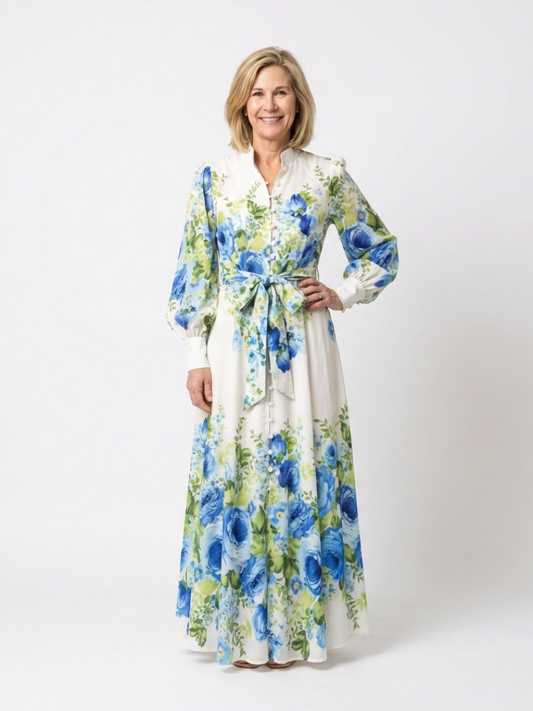 Harper | Floral Button Maxi Dress