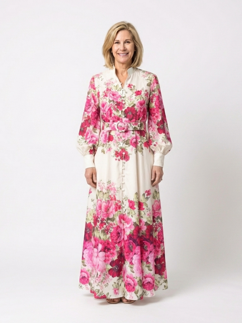 Kennedy | Belted Floral Maxi Dress