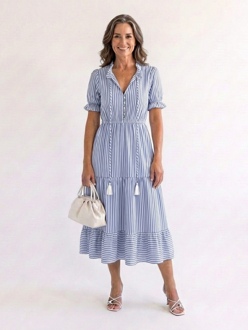Dakota | Striped Midi Dress