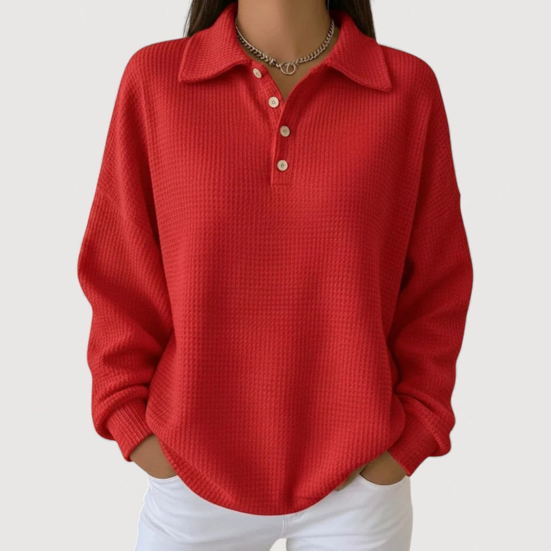 Emmie | Cosy Polo Top