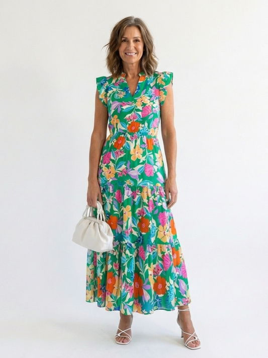 Lila | Tiered Midi Dress