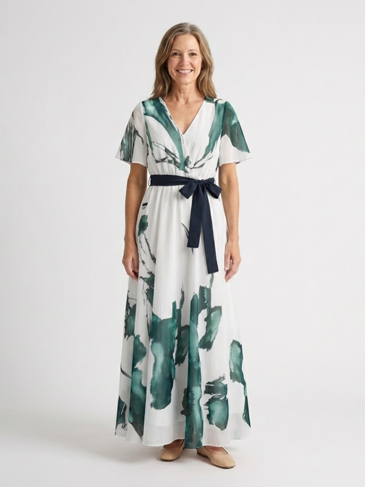 Madison | Flutter Sleeve Maxi Dress