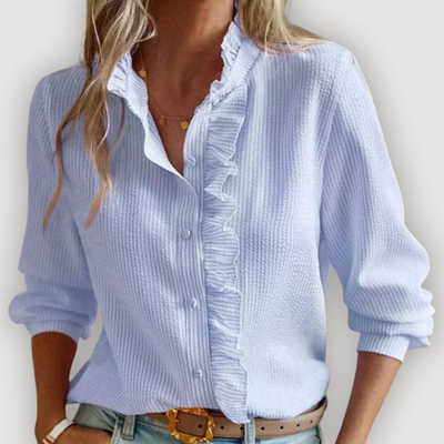 Clara | Ruffle Trim Blouse