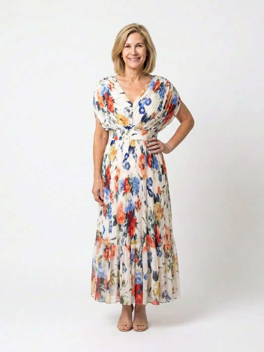 Savannah | Pleated Midi Dress