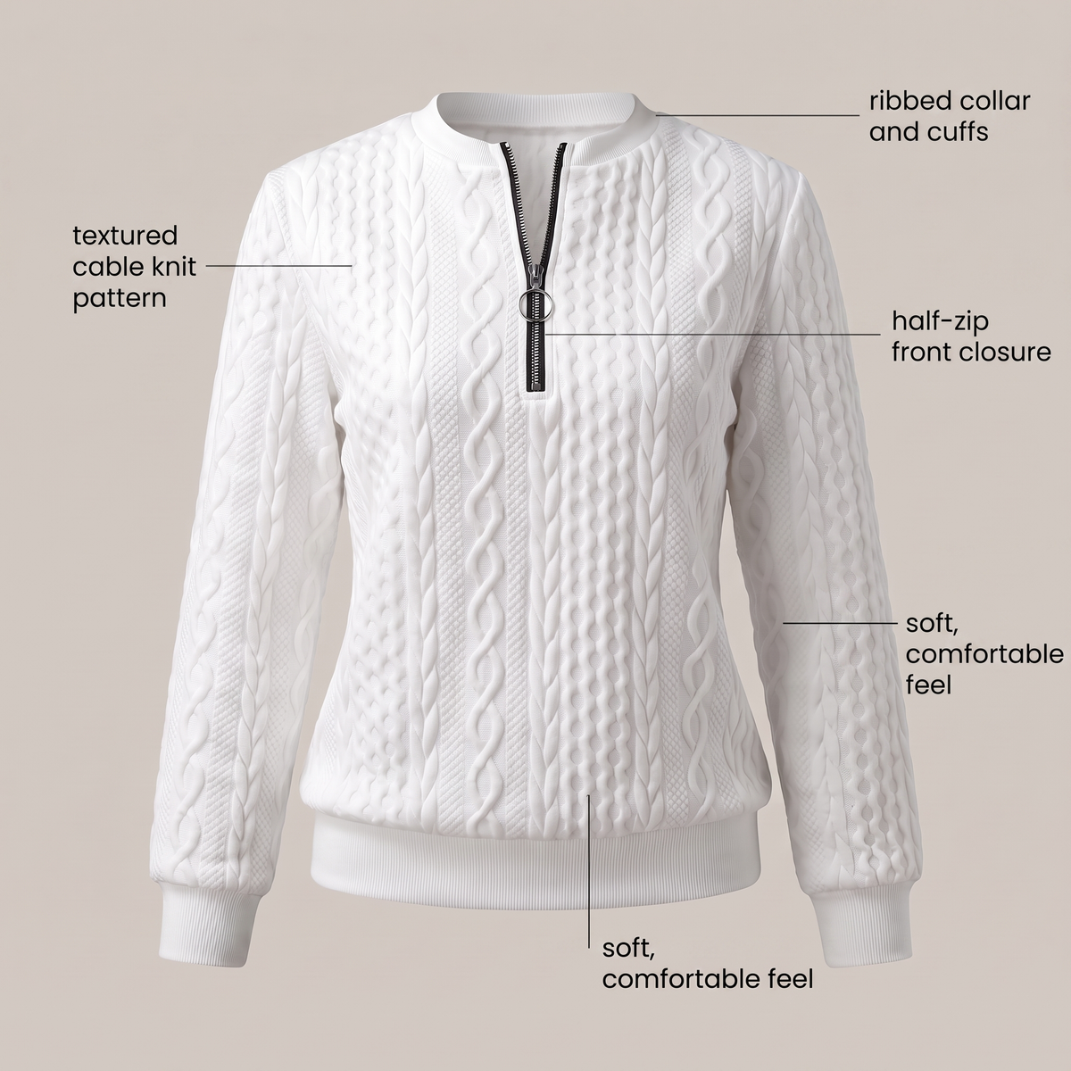 Amy | Zip-Up Cardigan