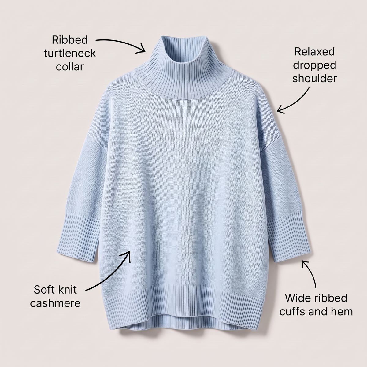 Aria | Oversized Turtleneck Sweater