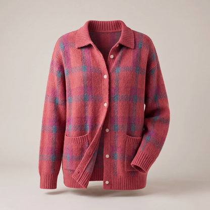Vivienne | Retro Check Cardigan