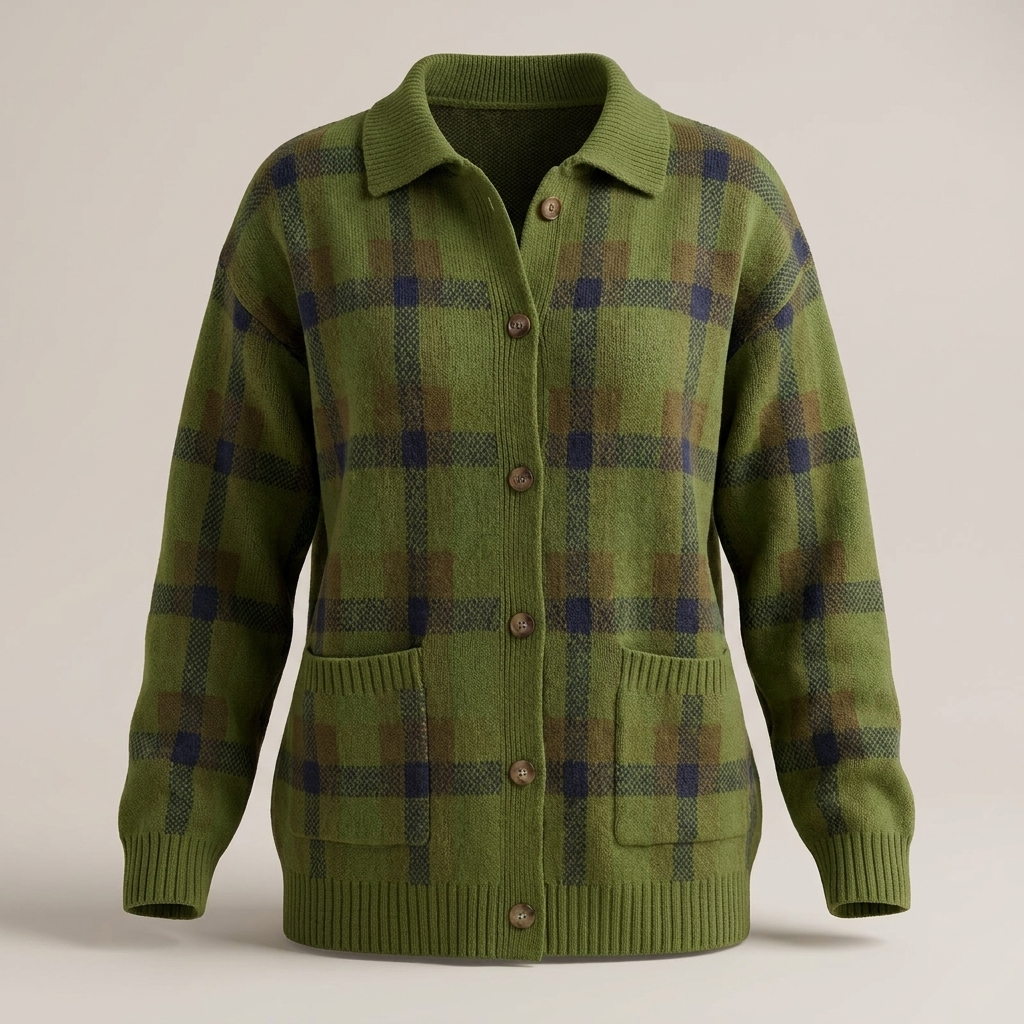 Vivienne | Retro Check Cardigan