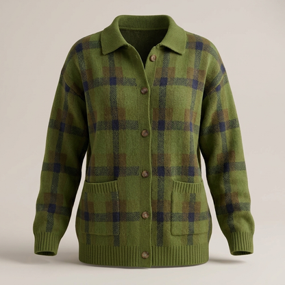 Vivienne | Retro Check Cardigan