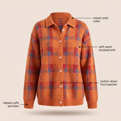 Vivienne | Retro Check Cardigan