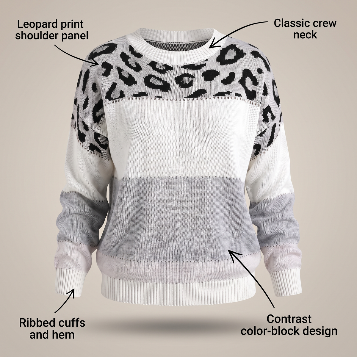 Velora | Leopard Luxe Sweater