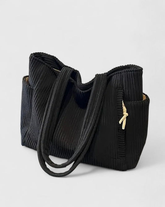 Jamie | Ribbed Cord Tote Bag