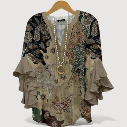 Alana | Boho Ruffle Blouse