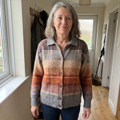 Seren | Checked Knit Cardigan