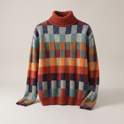 Emma | Checked Merino Sweater