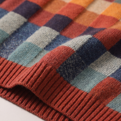 Emma | Checked Merino Sweater