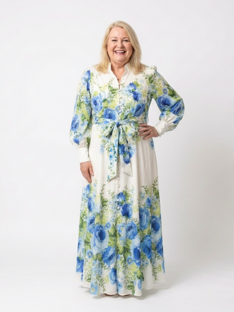 Harper | Floral Button Maxi Dress