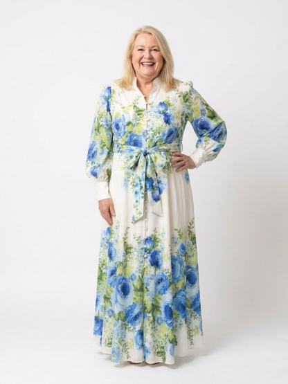 Harper | Floral Button Maxi Dress