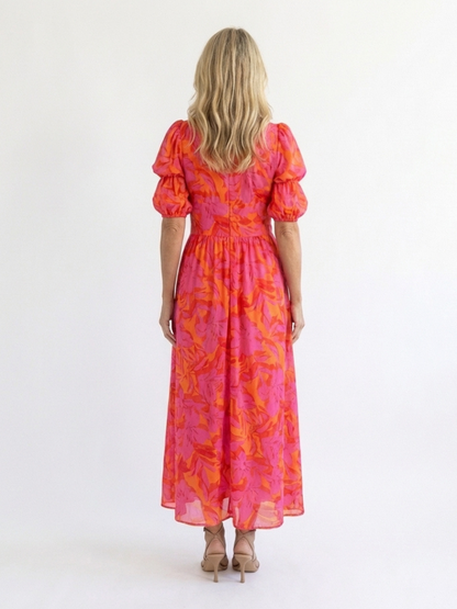Willow | Puff Sleeve Midi Dress