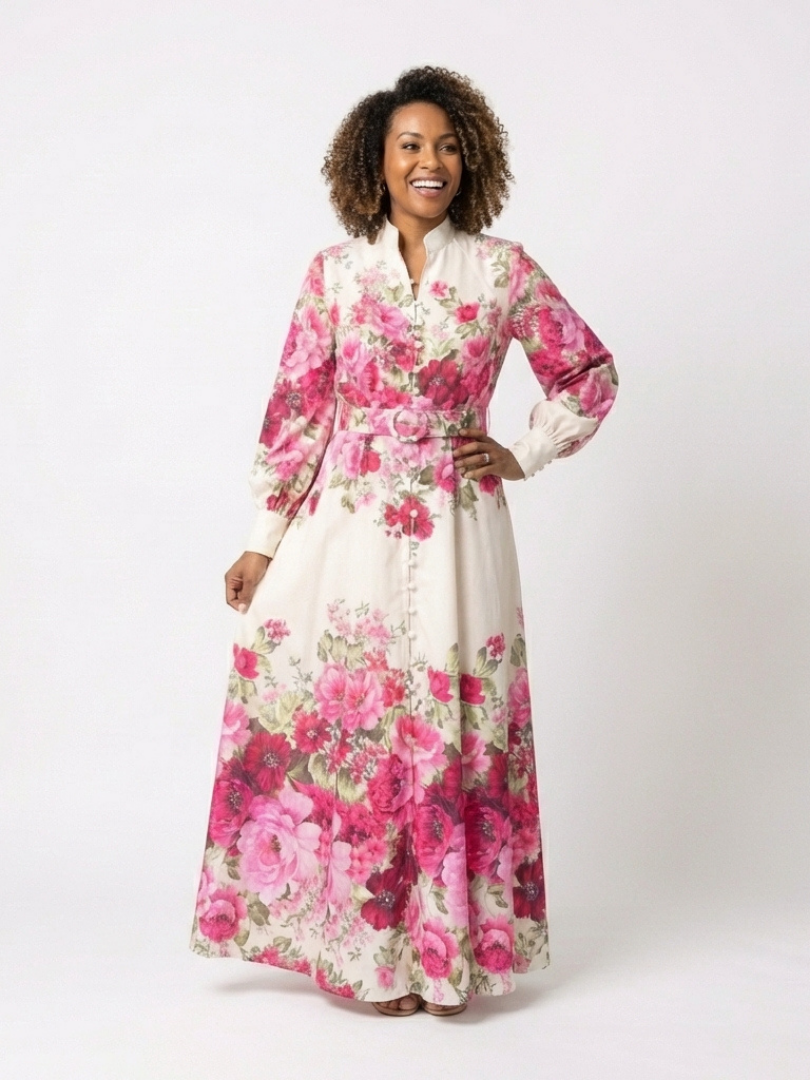 Kennedy | Belted Floral Maxi Dress