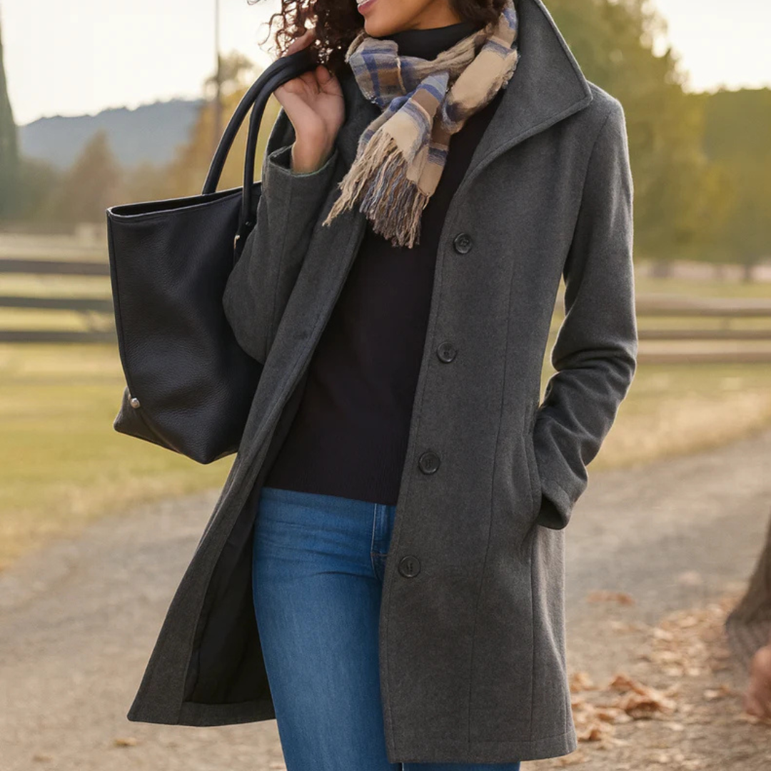 Aurora | Elegant Single-Breasted Coat