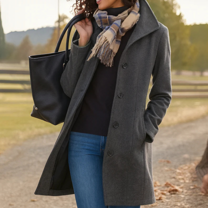 Aurora | Elegant Single-Breasted Coat