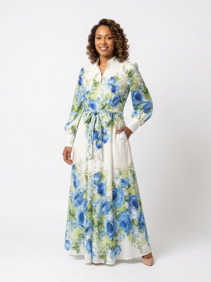 Harper | Floral Button Maxi Dress