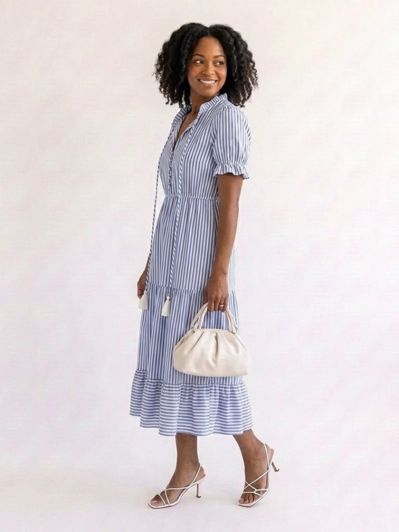 Dakota | Striped Midi Dress