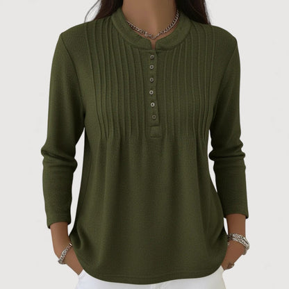 Elodie | Button Knit Top