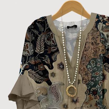 Alana | Boho Ruffle Blouse