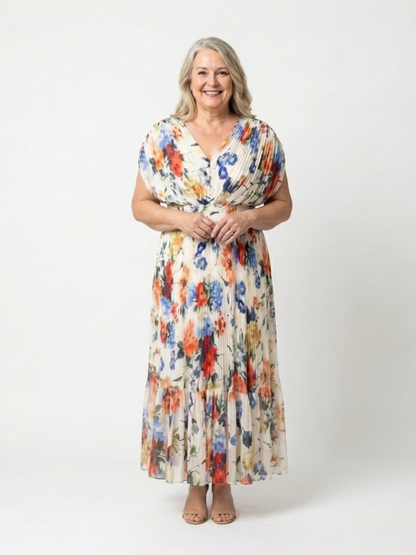 Savannah | Pleated Midi Dress