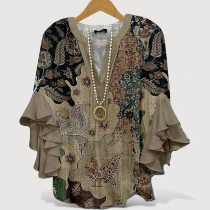 Alana | Boho Ruffle Blouse