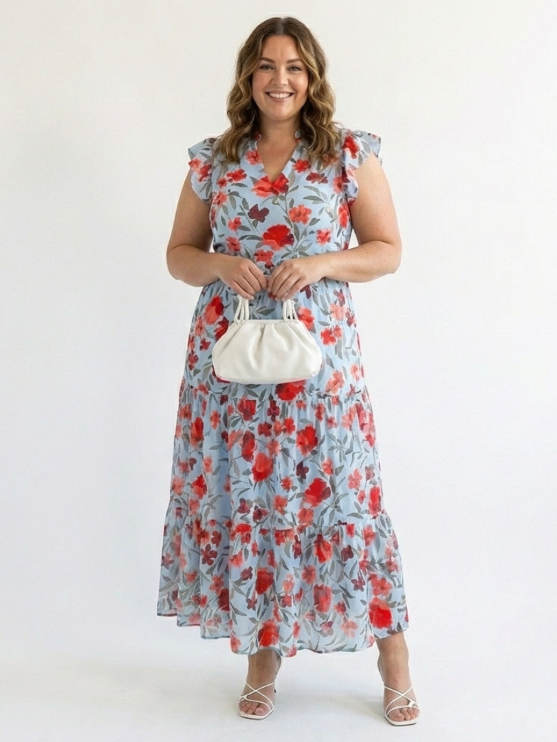 Lila | Tiered Midi Dress