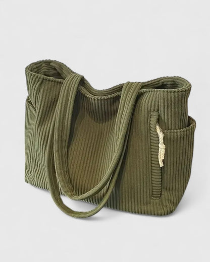 Jamie | Ribbed Cord Tote Bag