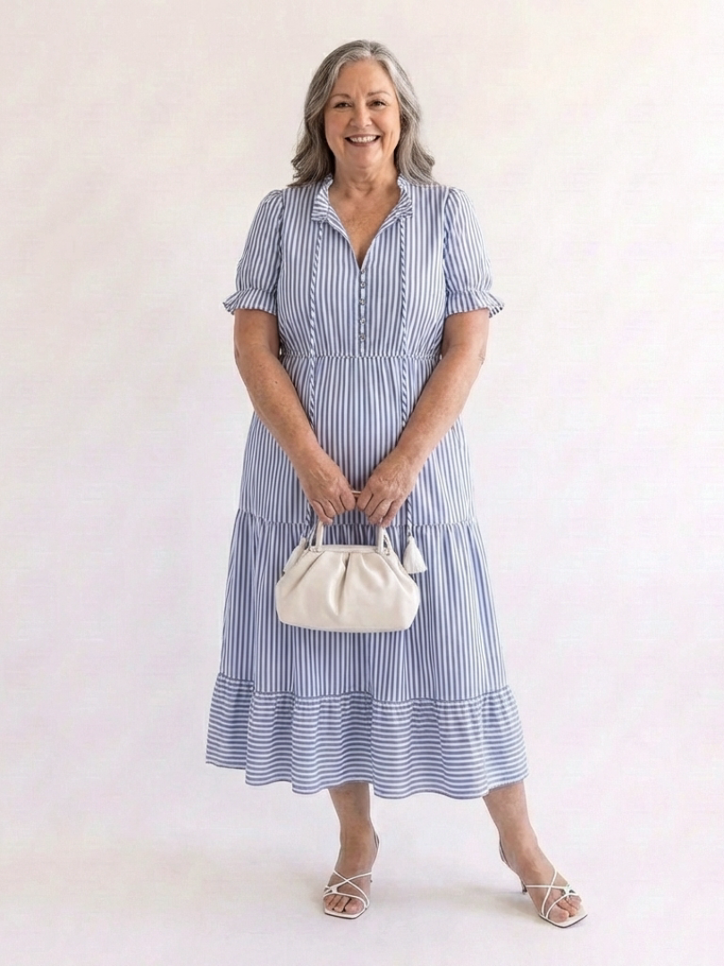 Dakota | Striped Midi Dress