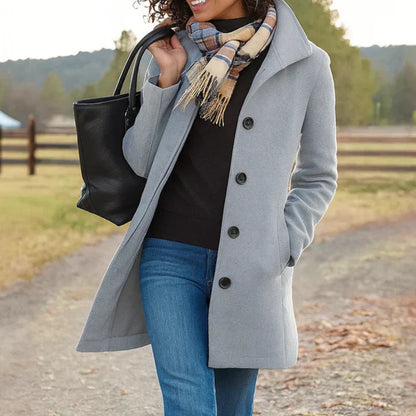 Aurora | Elegant Single-Breasted Coat