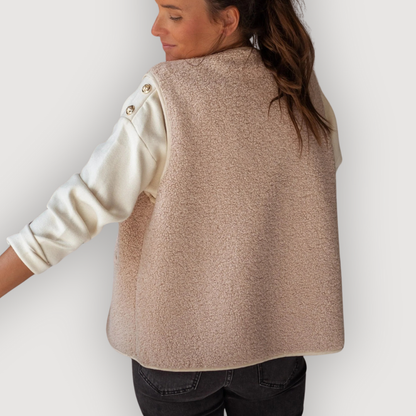 Lara | Sherpa Button Vest