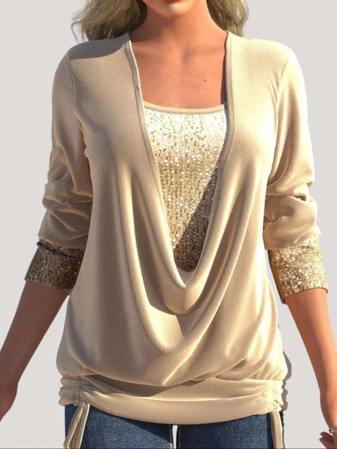 Phyllis | Elegant Draped Top