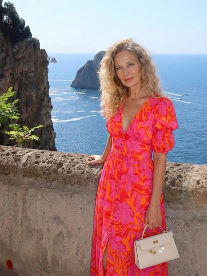 Willow | Puff Sleeve Midi Dress