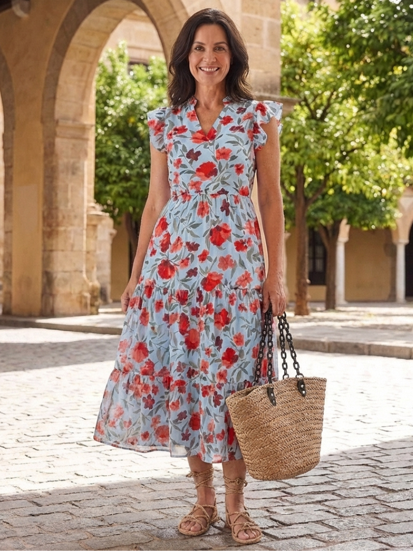 Lila | Tiered Midi Dress