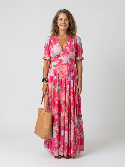 Ione | Floral Midi Dress