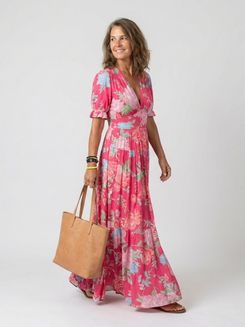 Ione | Floral Midi Dress