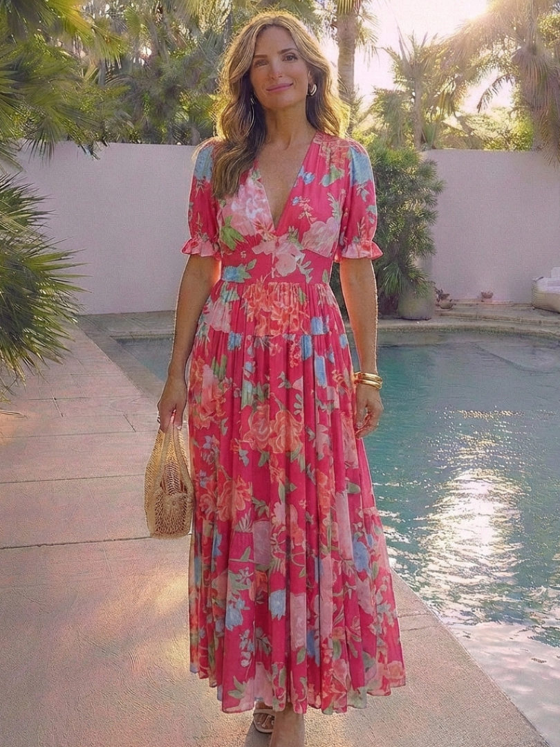 Ione | Floral Midi Dress