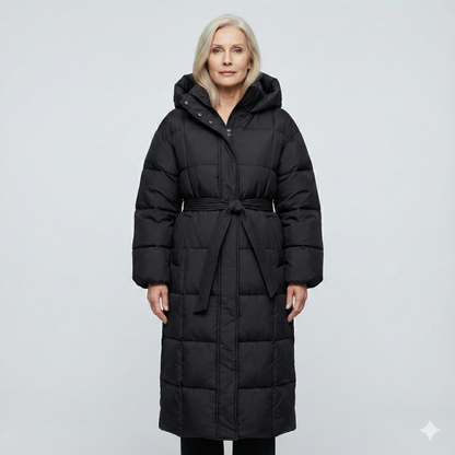 Carmen | Long Belted Puffer Coat