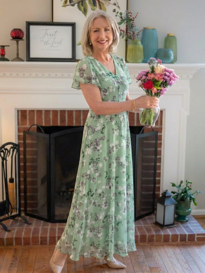 Ismeria | Chiffon Maxi Dress