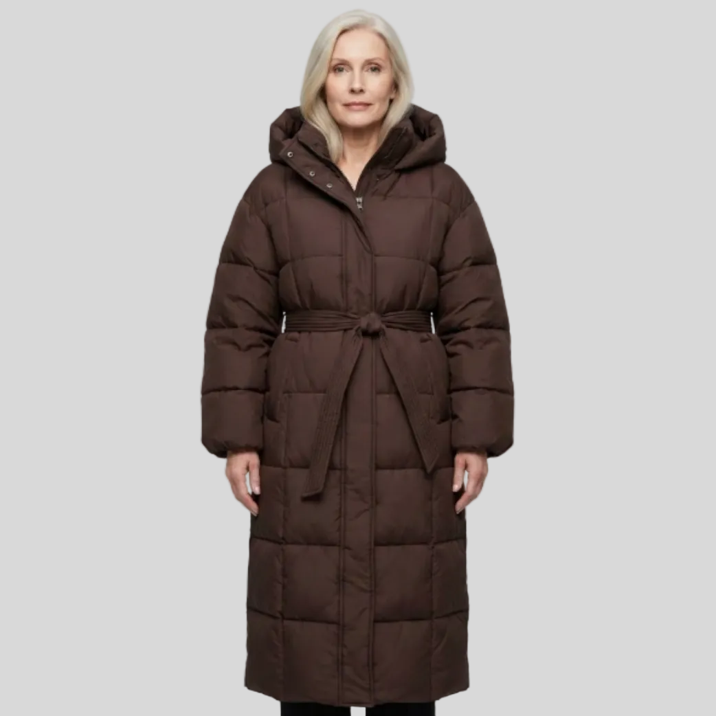 Carmen | Long Belted Puffer Coat